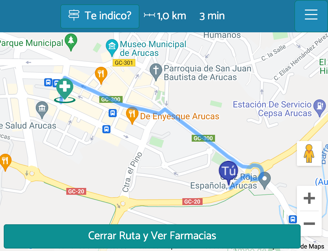 Web para localizar farmacias en Canarias